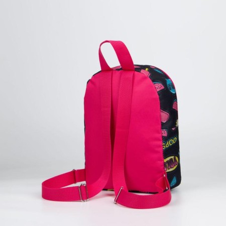 Baby backpack on lightning, black/pink color-5