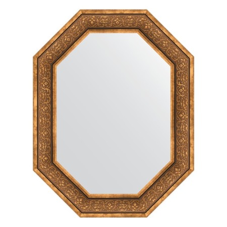 Mirror in the baguette frame, bronze monogram 101 mm, 69x89 cm