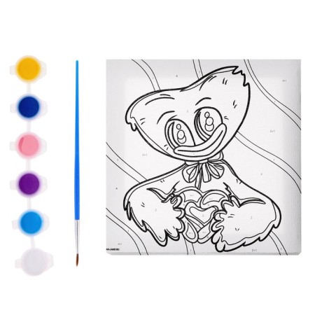 Picture on numbers for children "Soft friend", 15 x 15 cm-3
