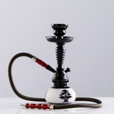 Кальян "Медрисса", 28 см, 1 трубка, колба матовая, шахта черная