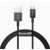 Baseus cable, microUSB - usb, 2 a, tpe braid, 1 m, black
