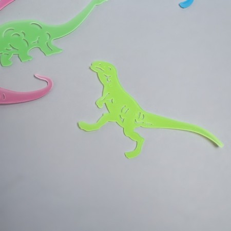 Phosphorus sticker "dinosaurs" with glue pads set of 8 pcs mix 19x13 cm-2