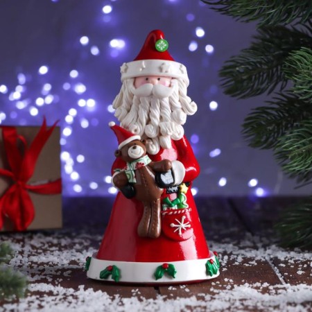 Christmas tree decoration "Santa Claus with a curly beard" 10x19 cm, mix-1