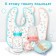 Bibs laid the children's baby, 17x20 cm (packing 10 pcs., Pink edging)