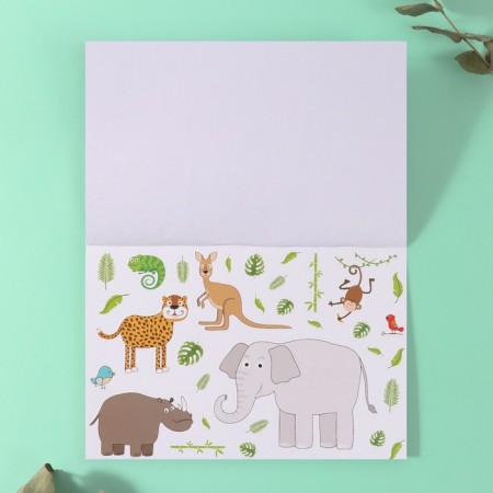 Stickers in the book "Animals" + 5 backgrounds 20.7x14.2 cm-9