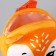 Baby plush backpack for a girl, round Lisenok, 18 × 18 cm