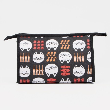 Cosmetic bag with lightning, black color-1
