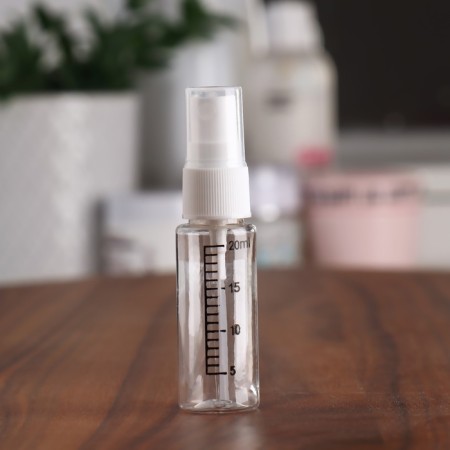 A bottle for storage, with a spray, with a division scale, 20 ml, white/transparent color-3