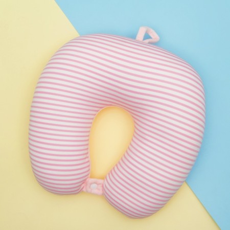 Soft antistress toy "Street", a headrest with a rivet, the color is pink