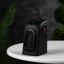 Portable heater Luazon LTO-02, 400W, 23 m², 2 modes, black, from the network