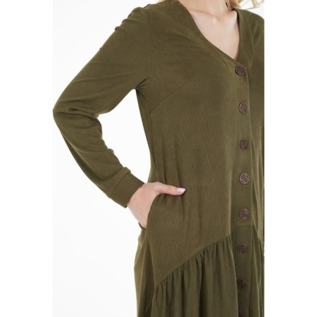 Women's dress, size 42, khaki color-2