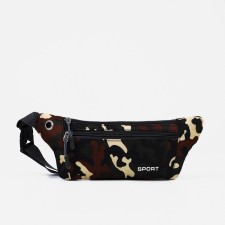 Board belt on lightning, external pocket, USB connector, brown color