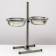 Stand with bowls, 2 x 2 l, height 50 cm, collapsible, green