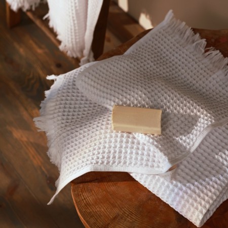 Waffle towel SL Home: BOHO "Blanc de Blanc" 90x150 cm, 100% cotton, 300 g/m2-2