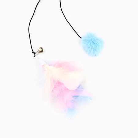 Toy tearing for cats with pen and pompom "Kit", blue-3