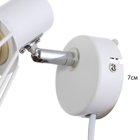 Scoop with a switch on the wire "Chloe" E14 40W white 19x10x18cm-7