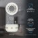 Lamp Built -in era KL82, IP20, 15W, 90x75 mm, white/gold color