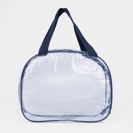 Lightning cosmetic bag, transparent/blue color-2
