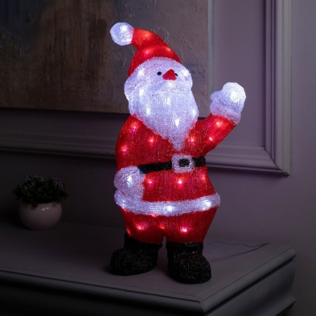 LED figure "Santa Claus" 21 × 45 × 17 cm, acrylic, 60 LED, 220 V, glow of white