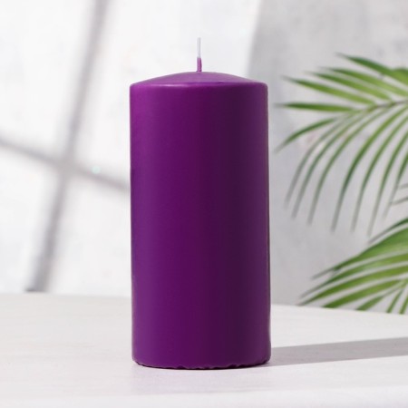 Candle-cylinder, 15x7 cm, 70 hours, purple