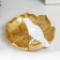 Souvenir Polystone stand "White parrot Ara on a gold flower" 13.5x18x20 cm