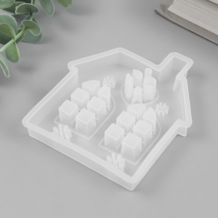 Mold Silicon "House" 1x7.5x8.6 cm-1