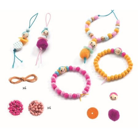 Djeco "Make yourself" set with beads and figures-1