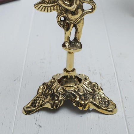 Climb "Angel" per 1 candle, brass 9x9x24 cm-4