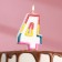 A candle for a cake with sparkles "Shiny rim", number "4", 7 cm