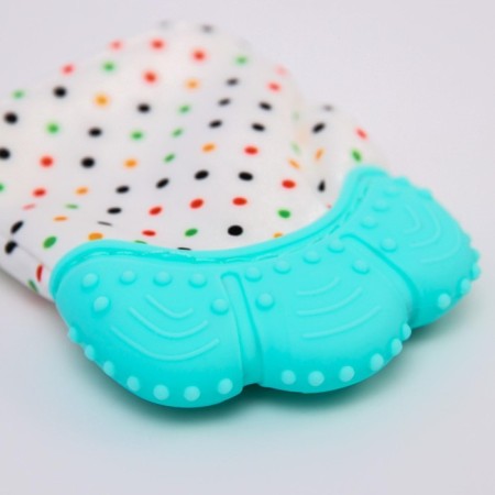 Mitten Mitten "Baby", on Velcro, turquoise color, crush me-5