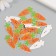 Buttons wood for creativity 2 punctures "Carrot-Smail" set 20 pcs 1.3x3.5 cm