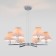 Suspended chandelier with lampshades PEONY, 40W, E14, 73x73x52 cm