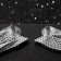 Hanging earrings with rhinestones "Waterfall" Rook, white color in silver, 7.5cm