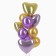 A set of balloons "Lilac and yellow hearts", foil, latex, 10 pcs.