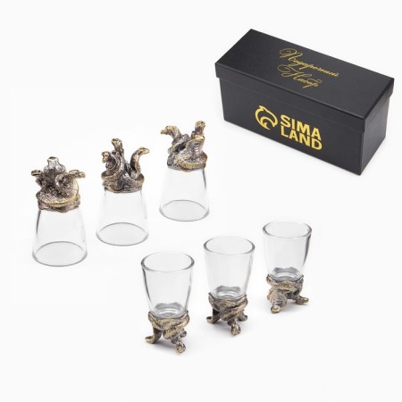 Stacks for vodka "snakes", a set of 3 people, a stack 30 ml, bronze-3