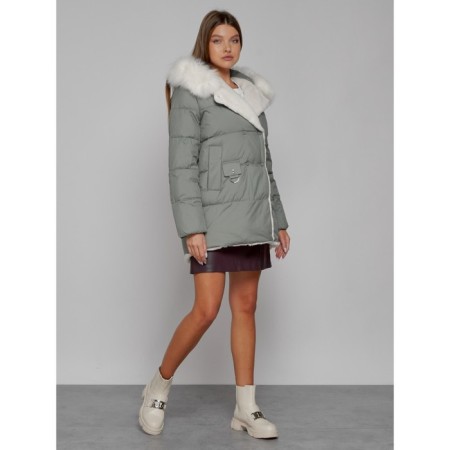 Women's winter jacket, size 52, light green color-2