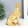 Souvenir Polystone "African cheetah" gold 14.5x6.3x10 cm