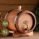 Oak barrel on a stand, 5l, Caucasian oak, brass crane, covered with linseed oil