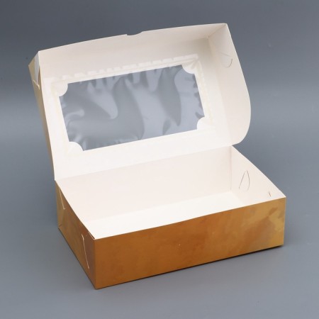 Gift folding box with a window, packaging, "butterflies", 25 x 15 x 7 cm-2