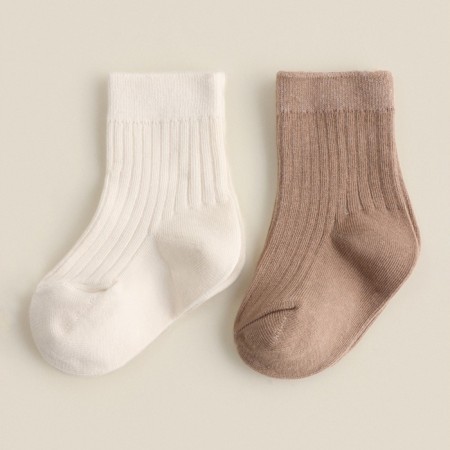 Nosk children's 2 pairs SL Home, 8-10 cm, milk/beige
