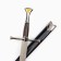 Suv. product dagger, black scabbard, 35cm