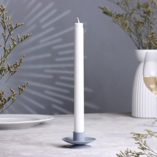 Lotus 2N candlestick Metal per 1 candle, 7.5x2.5 cm, gray