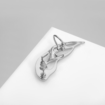 Earring "Kaff" Fire, color silver-2