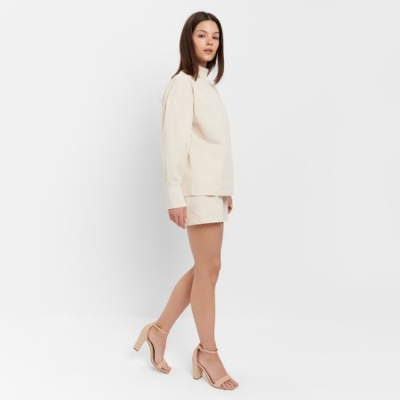 Women's costume (blouse, shorts) minku: enjoy Milk color, size 48-1
