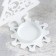 Climb "Christmas tree with stars" metal per candle, 6.6x10x13 cm, white