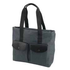 Road bag, textiles, gray 37x12x30 cm