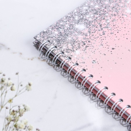 The book of wishes for the wedding "Pink with sparkles", on the spring.-4