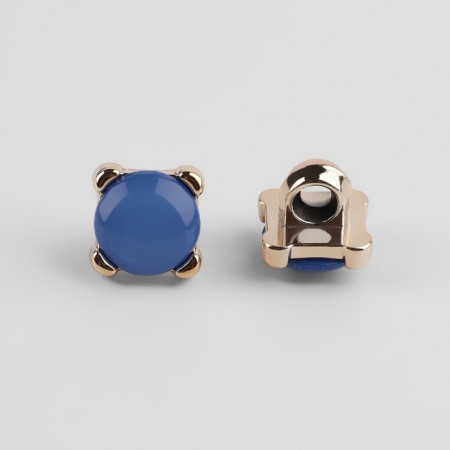 A set of buttons on the leg, d = 9 mm, 10 pcs, blue/gold color-2