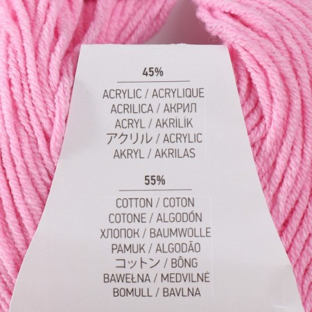 Yarn "jeans" 55% cotton, 45% acrylic 160m/50g (20 pink)-4
