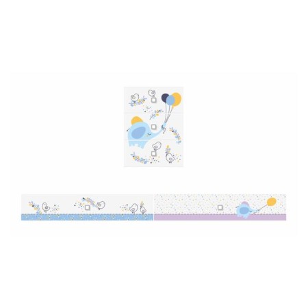 Фасад к детской кроватке Polini kids Simple 1100 «Слоник на шаре»